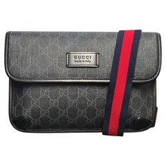 Gucci GG Supreme Monogram Web Slim Belt Bag