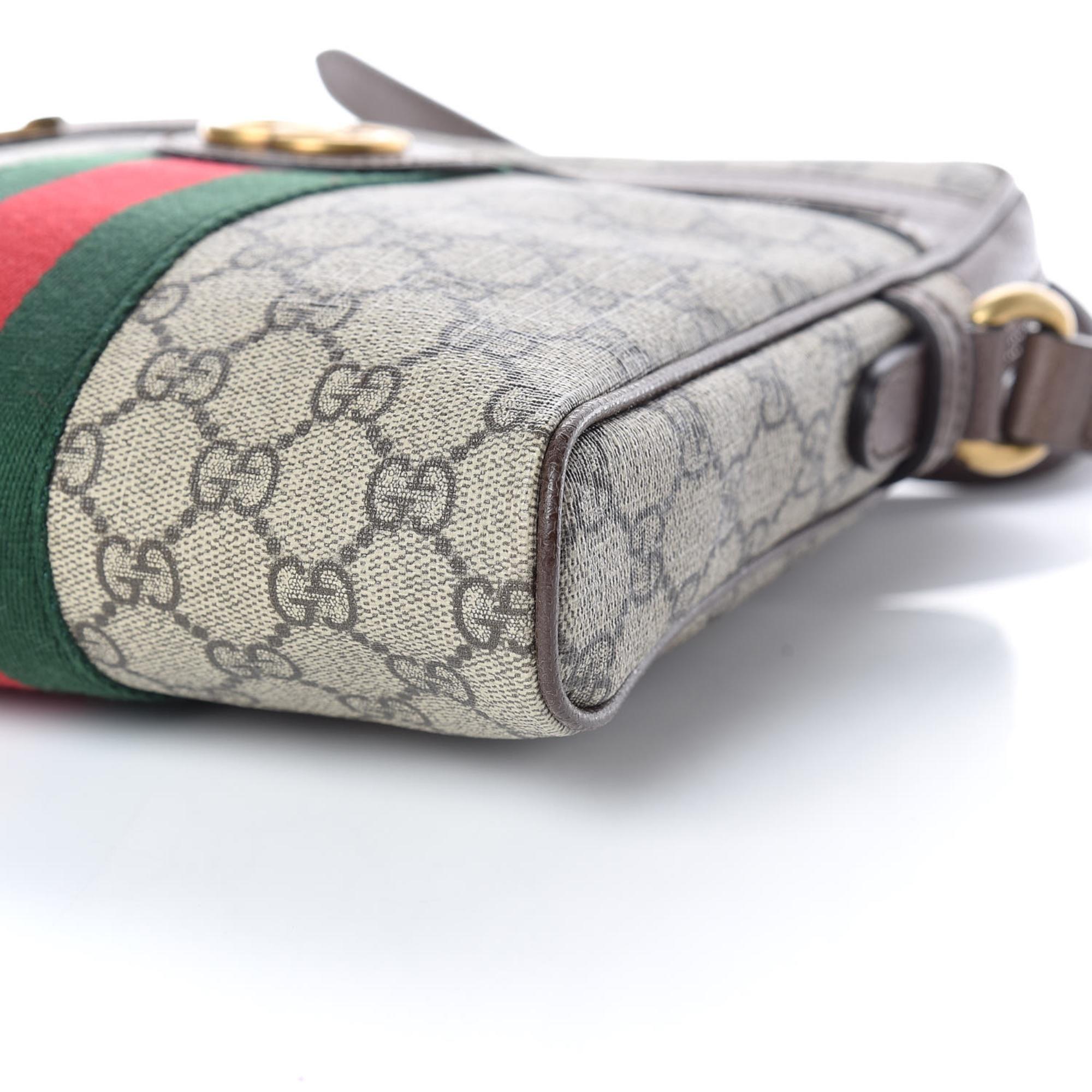 Women's Gucci GG Supreme Monogram Web Small Ophidia Messenger Bag For Sale