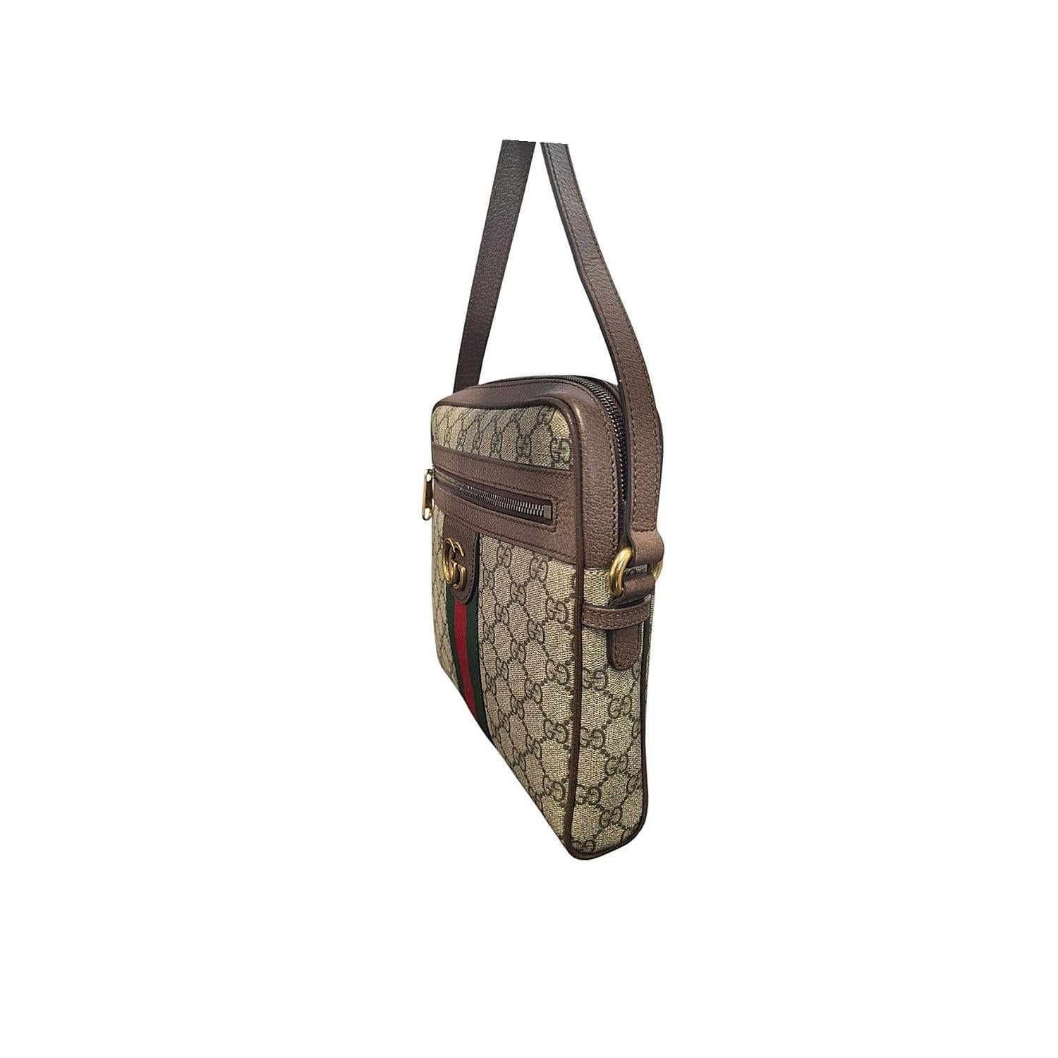 Gucci GG Supreme Monogram Web Small Ophidia Messenger Bag en vente 1