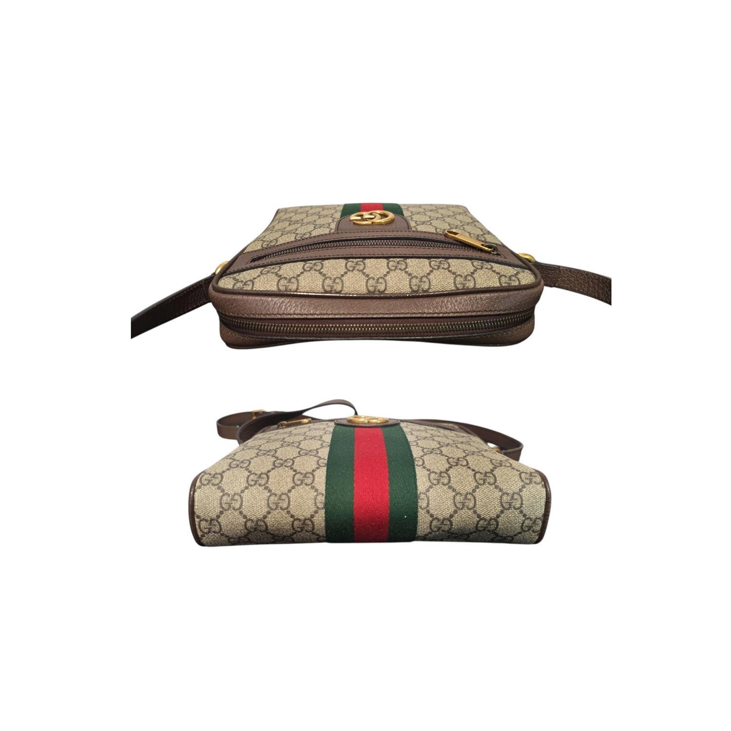 Gucci GG Supreme Monogram Web Small Ophidia Messenger Bag en vente 2
