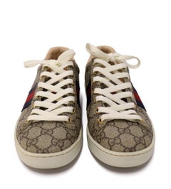 Gucci GG Supreme Monogram Women's Ace Low-Top Sneaker Size EU 36