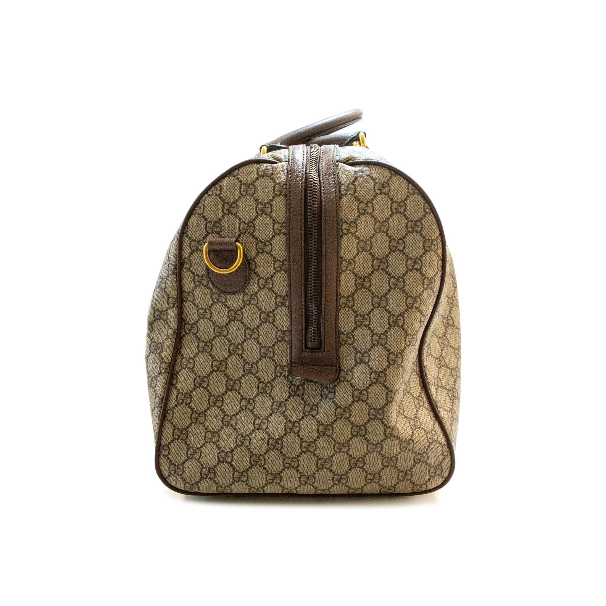 Women's Gucci GG Supreme Ophidia 547959 Large Carry-on Duffle Handbag For Sale