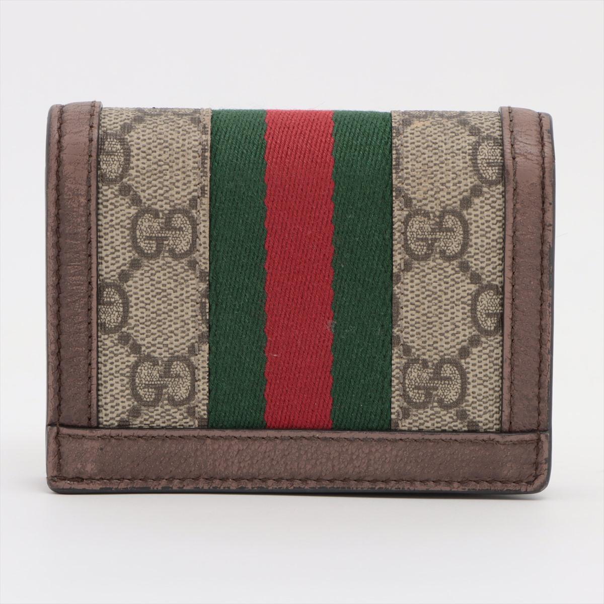 Gucci GG Supreme Ophidia Card Case Wallet In Good Condition In Humacao, PR