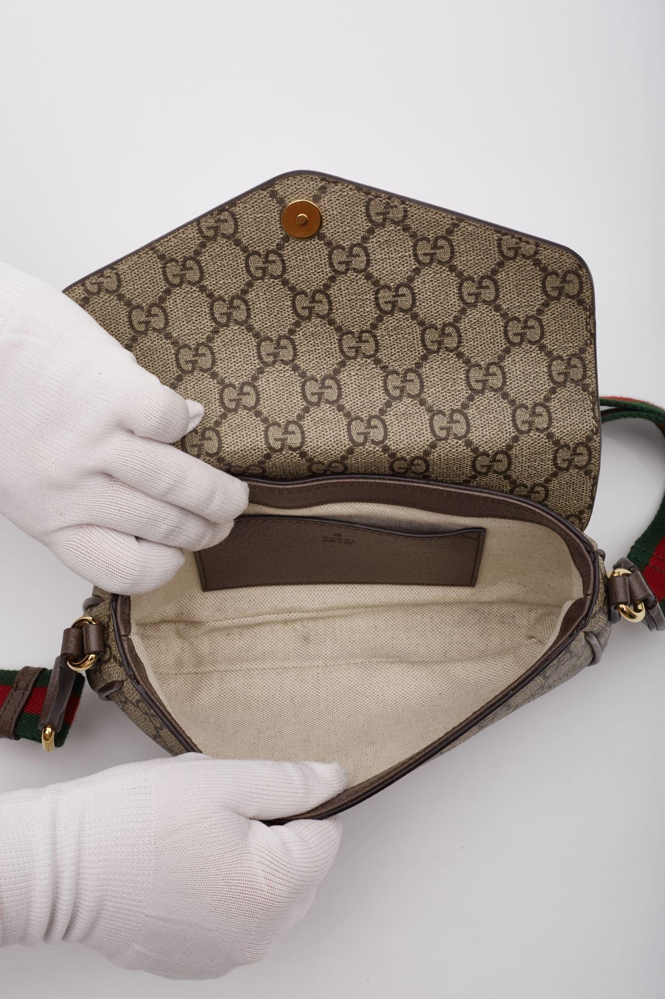 Gucci GG Supreme Ophidia Flap Bag Mini 5