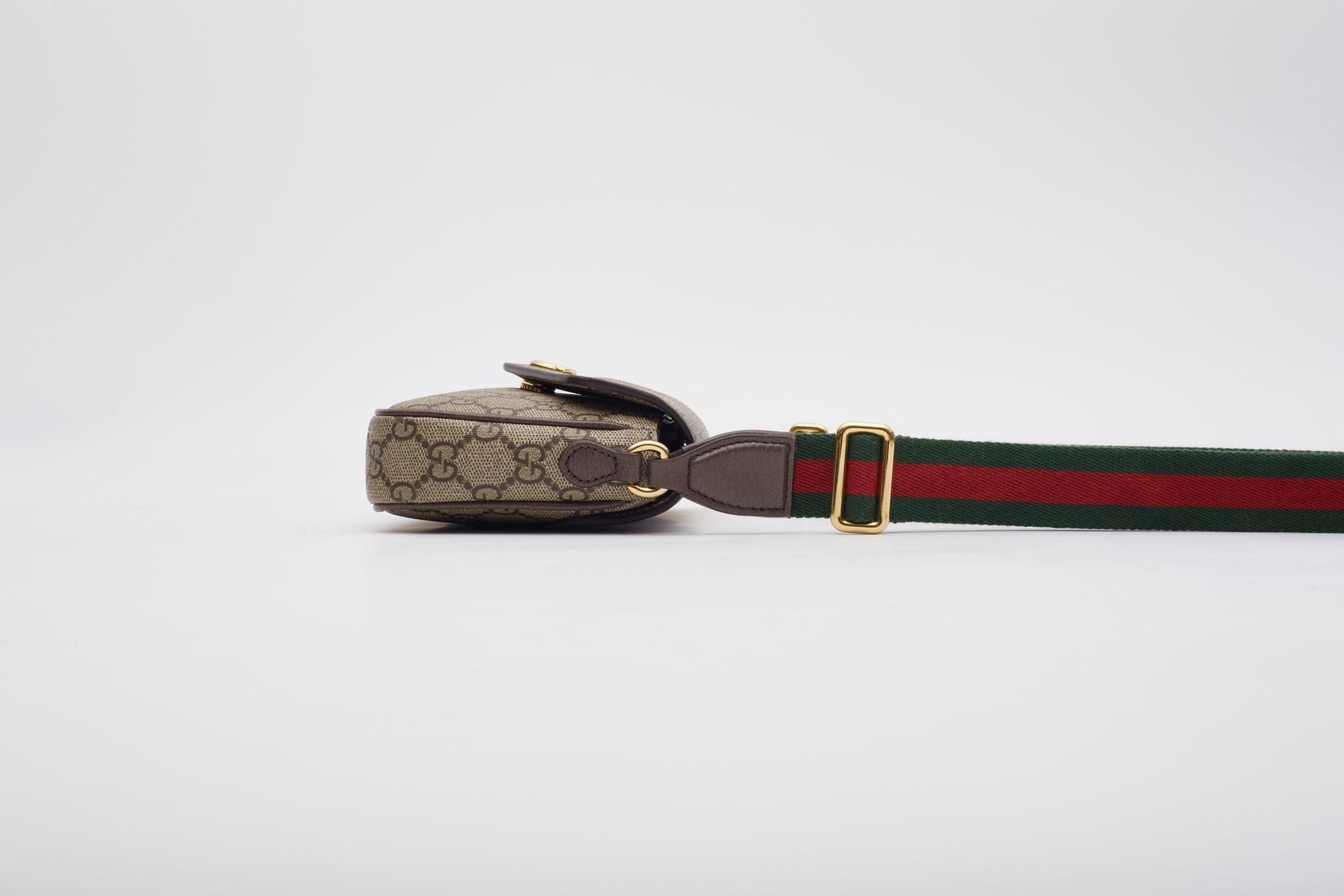 Women's Gucci GG Supreme Ophidia Flap Bag Mini