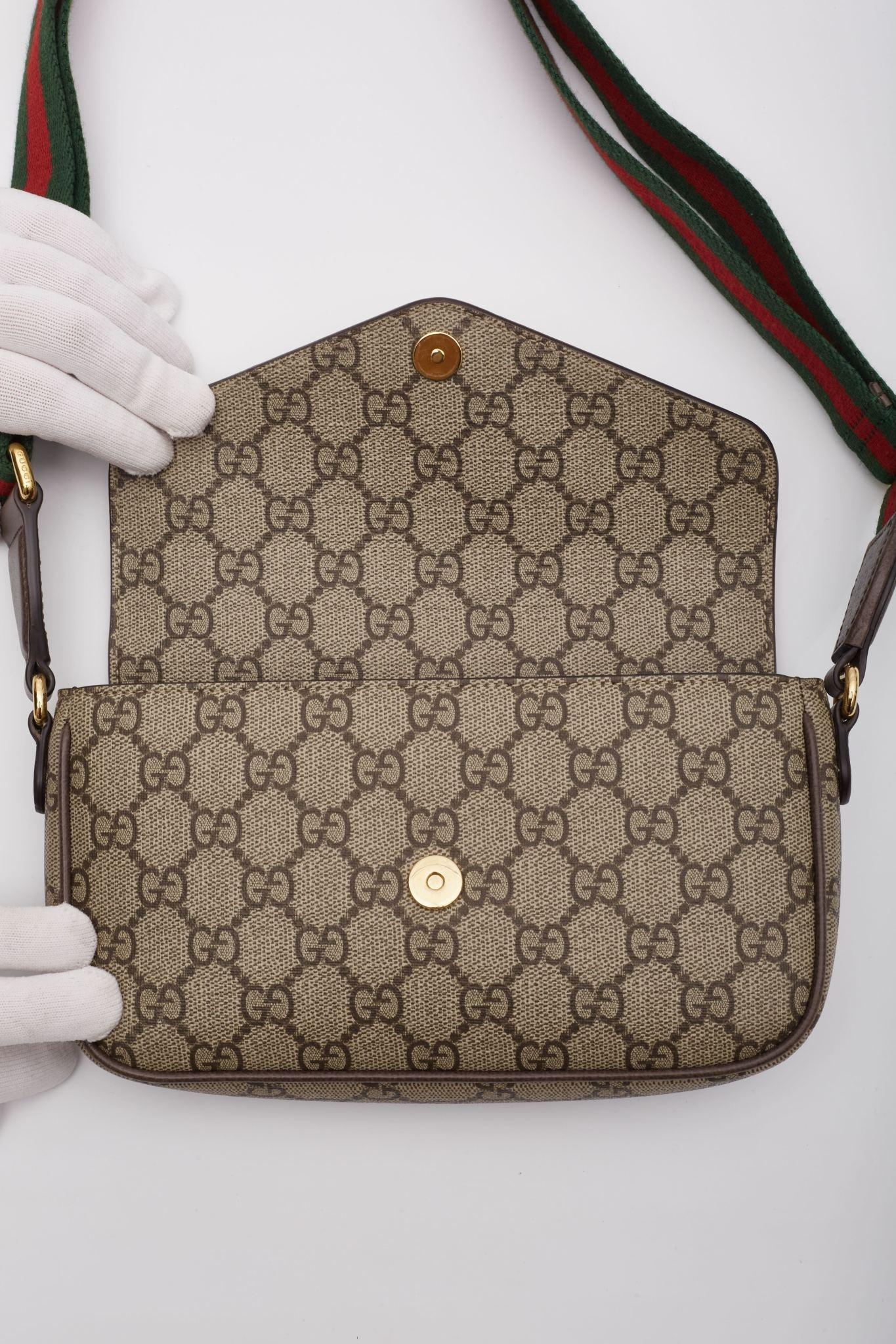 Gucci GG Supreme Ophidia Flap Bag Mini 4
