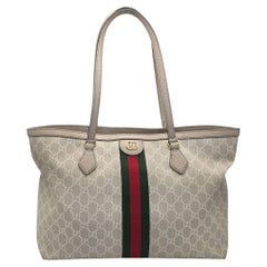 Gucci GG Supreme Ophidia Borsa Tote Grande Farina d'avena