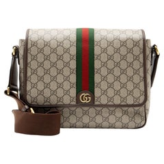 Bolso bandolera Gucci GG Supreme Ophidia mediano con solapa