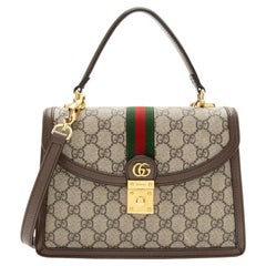 Gucci GG Supreme Ophidia Padlock Medium mit Griff an der Oberseite