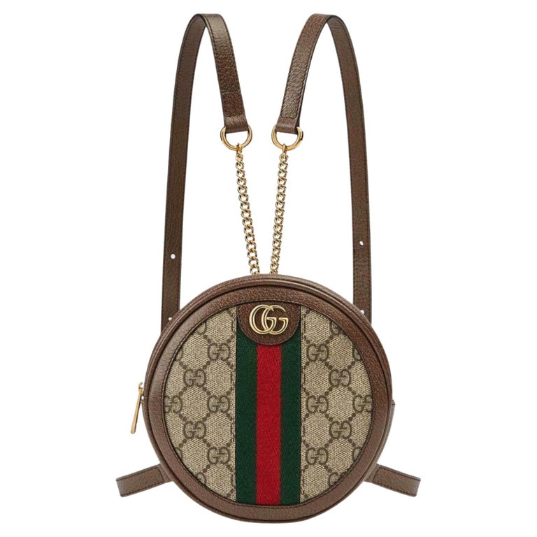 Gucci GG Supreme Ophidia Round Mini Backpack (598667) at 1stDibs