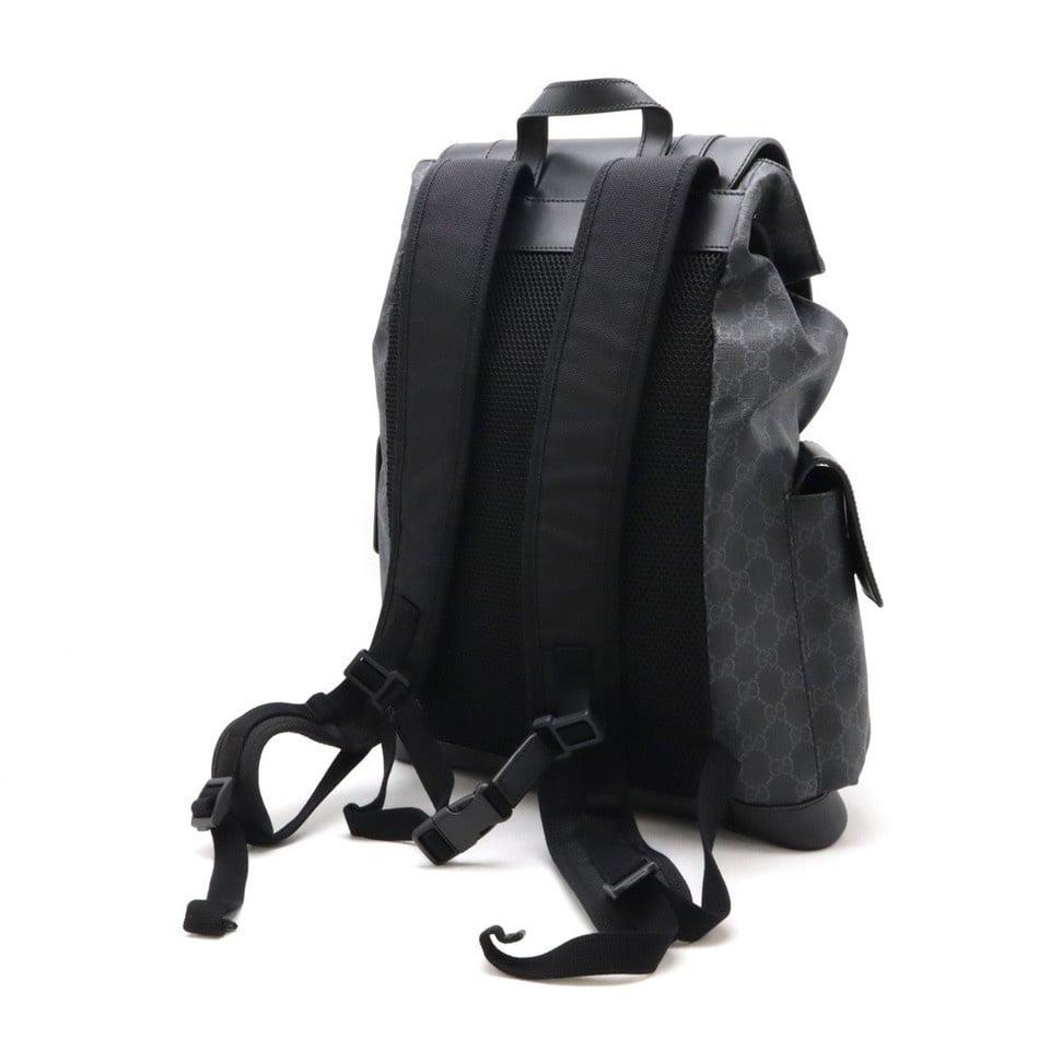 GUCCI GG SUPREME SHERRY LINE RUCKSACK BACKPACK BLACK

This Gucci GG Supreme Sherry Line Rucksack Backpack is made from GG Supreme coated canvas, featuring the iconic Gucci monogram and blue and red Web detailing. The bag is accented with black