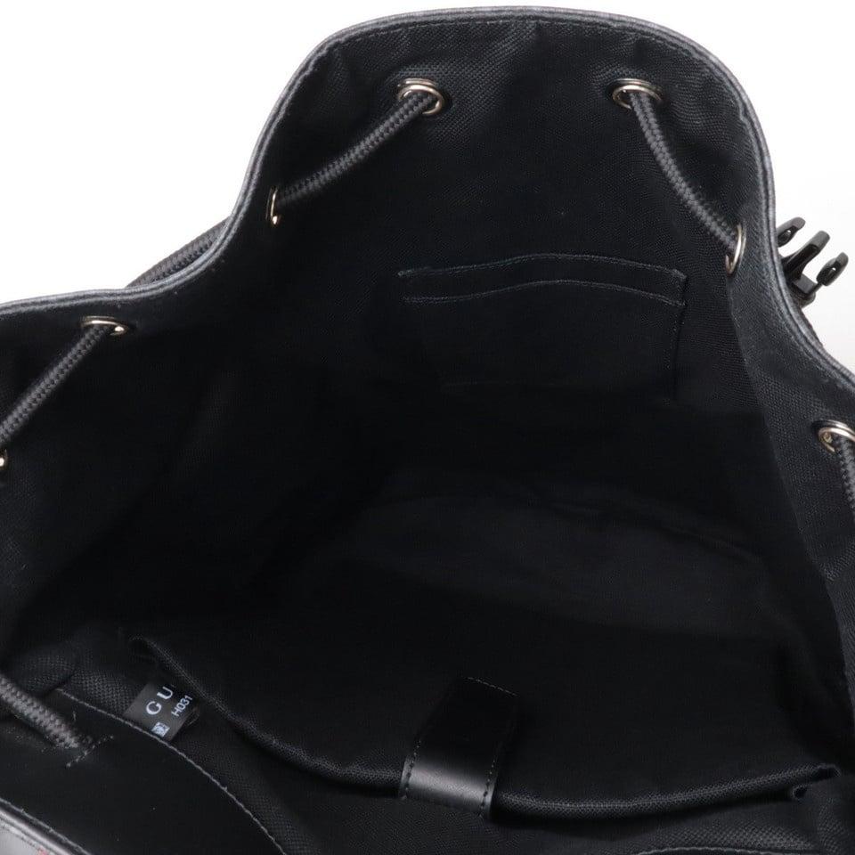 Gucci GG Supreme Sherry Line Rucksack Backpack Black For Sale 1