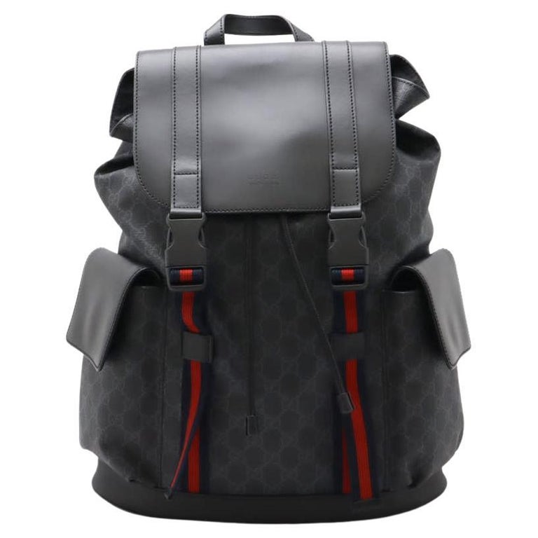 Gucci GG Supreme Sherry Line Rucksack Backpack Black For  display picture 1