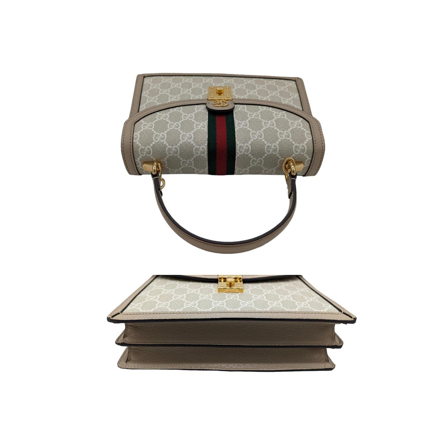Gucci GG Supreme Small Ophidia Top Handle Bag For Sale 1