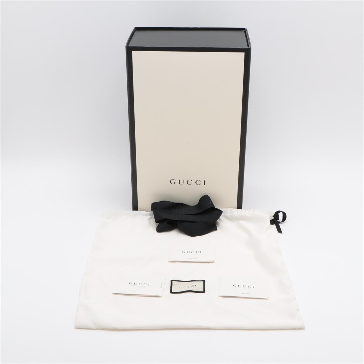 Gucci GG Supreme Web Leather Two-Way Shoulder Bag Ebony x Brown 10