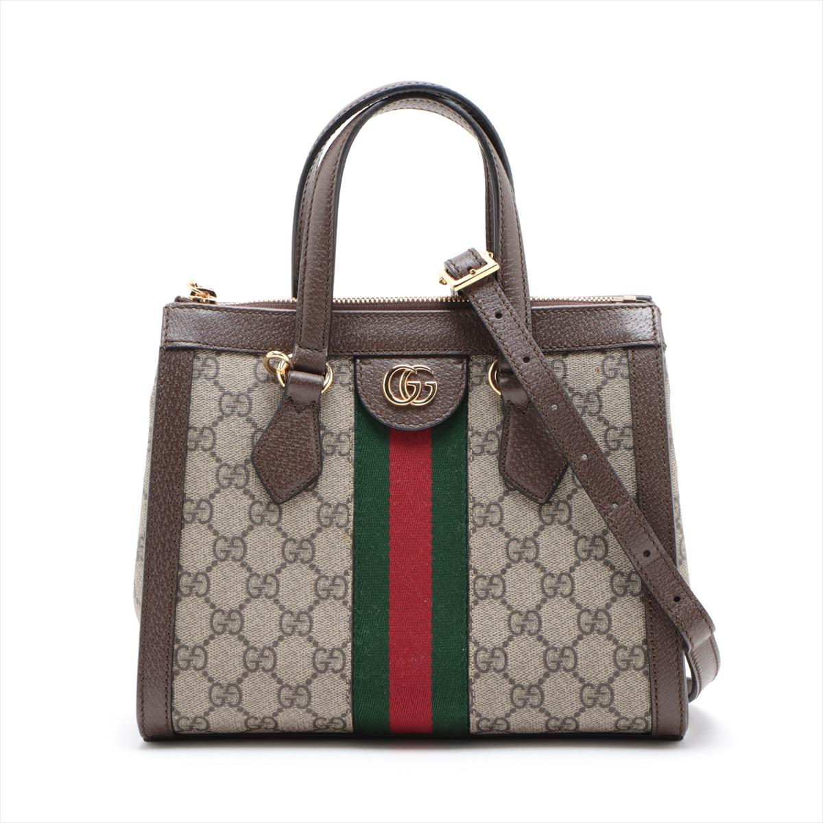 *will ship about 1/25

The Gucci GG Supreme Web Leather Two-Way Shoulder Bag in Ebony and Brown is a sophisticated and versatile accessory that showcases Gucci's timeless design. Crafted from the signature GG Supreme canvas with brown leather trim,