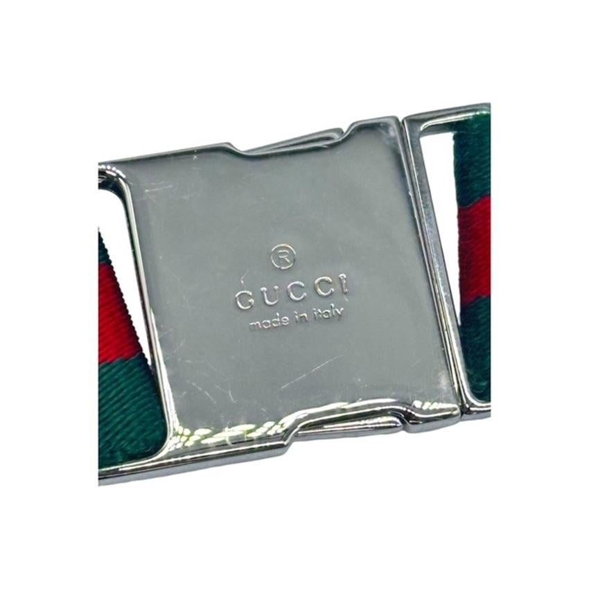 Gucci GG Supreme Web Strap Beige Marsupio a doppia tasca in vendita 6