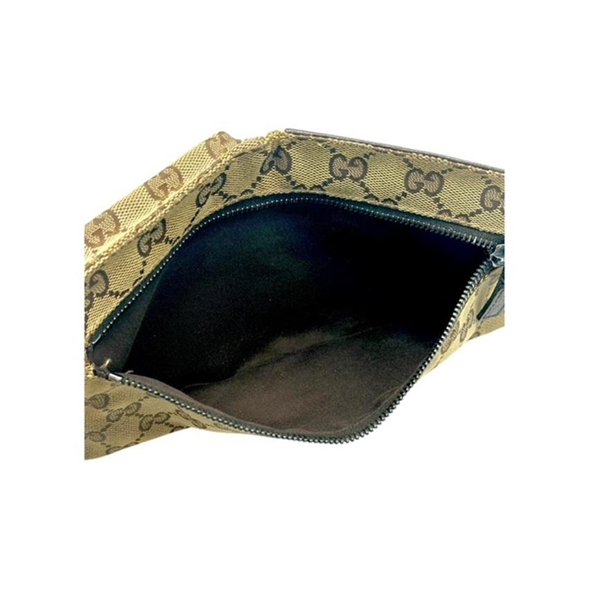 Gucci GG Supreme Web Strap Beige Marsupio a doppia tasca in vendita 2