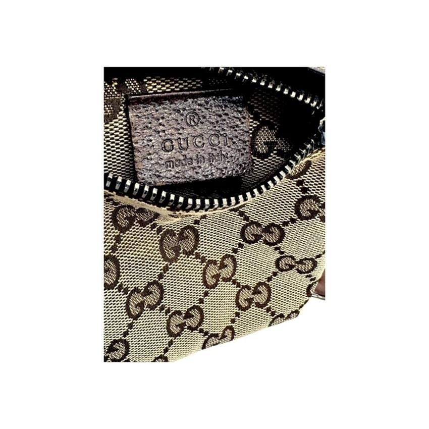 Gucci GG Supreme Web Strap Beige Marsupio a doppia tasca in vendita 3