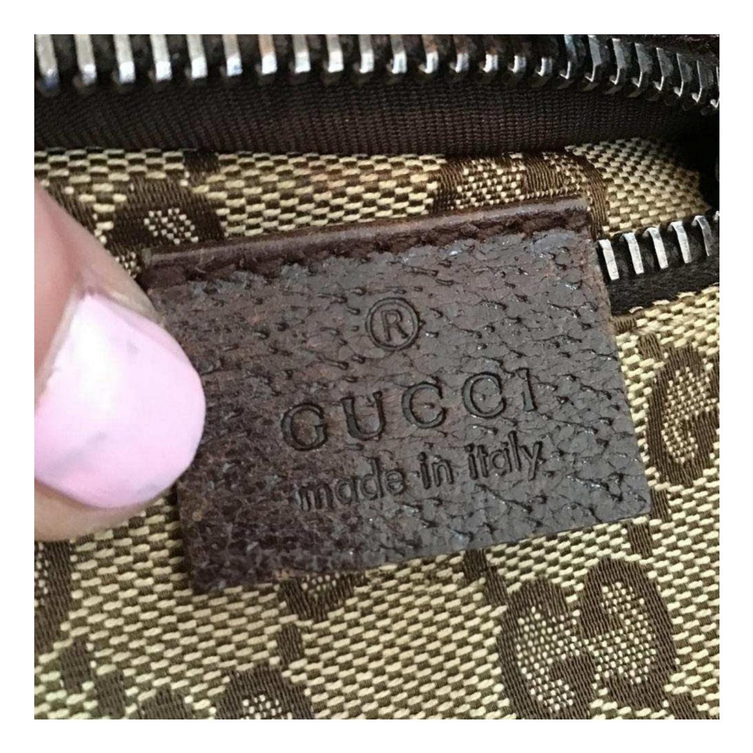 Gucci GG Supreme Web Strap Beige Marsupio a doppia tasca in vendita 4