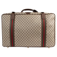 Gucci GG Supreme Web Vintage Suitcase Travel Bag