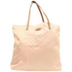 Gucci Gg Tall 866677 Pink Nylon Tote