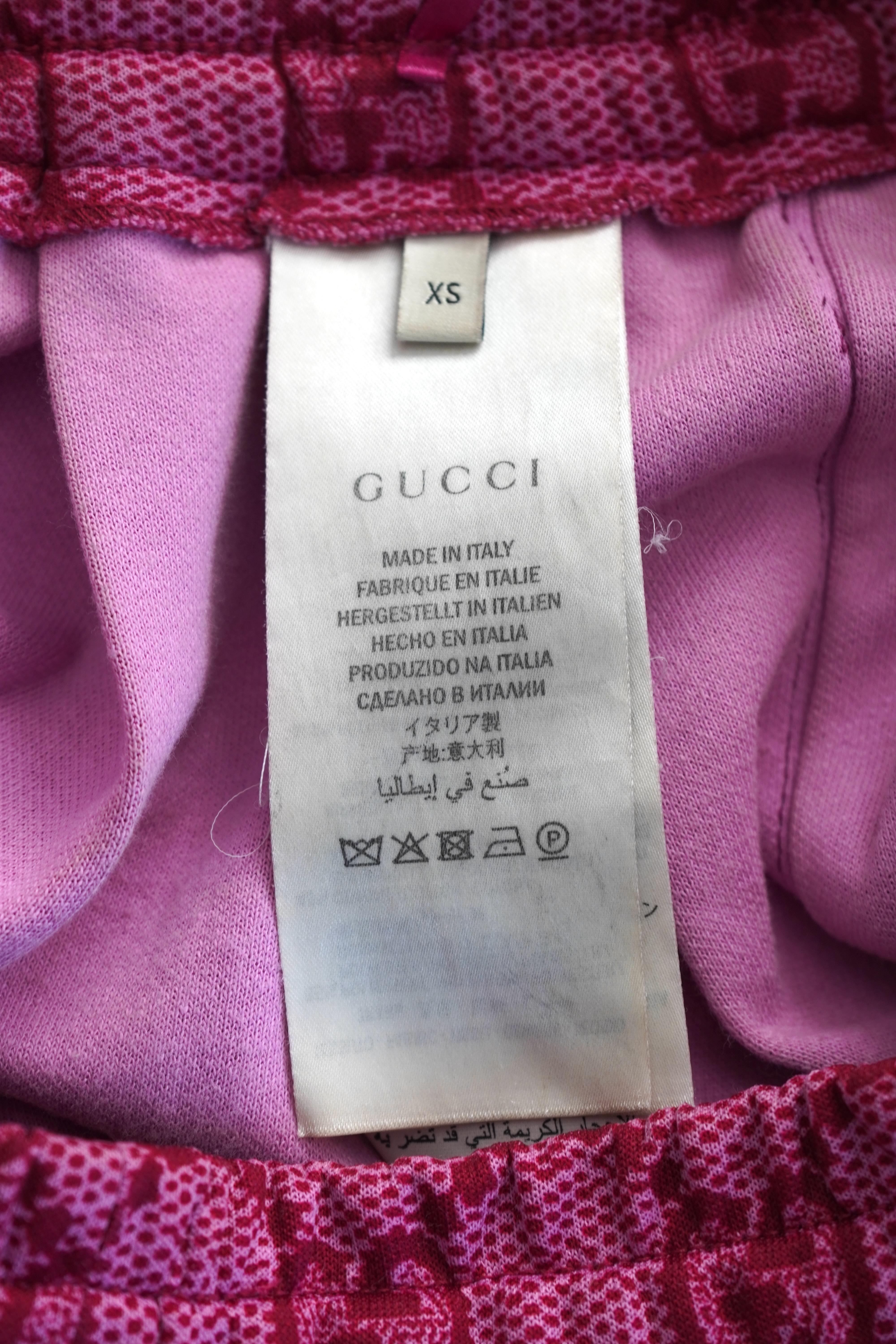 Gucci GG Technical Jersey Pleated Pink Culottes Shorts For Sale 1