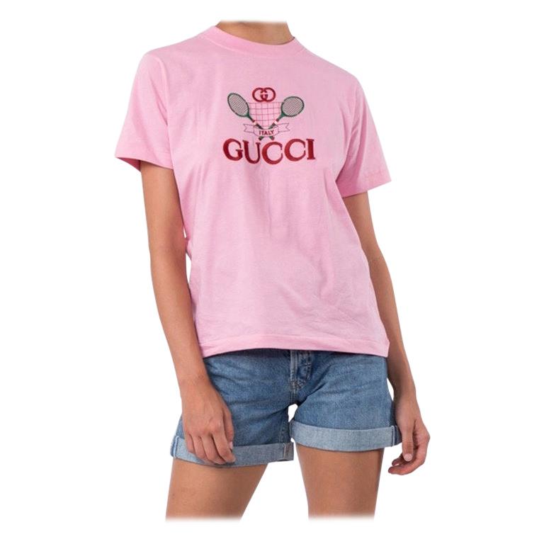Gucci GG Tennis Sugar Pink Cotton Logo - XS (580762) For Sale at 1stDibs