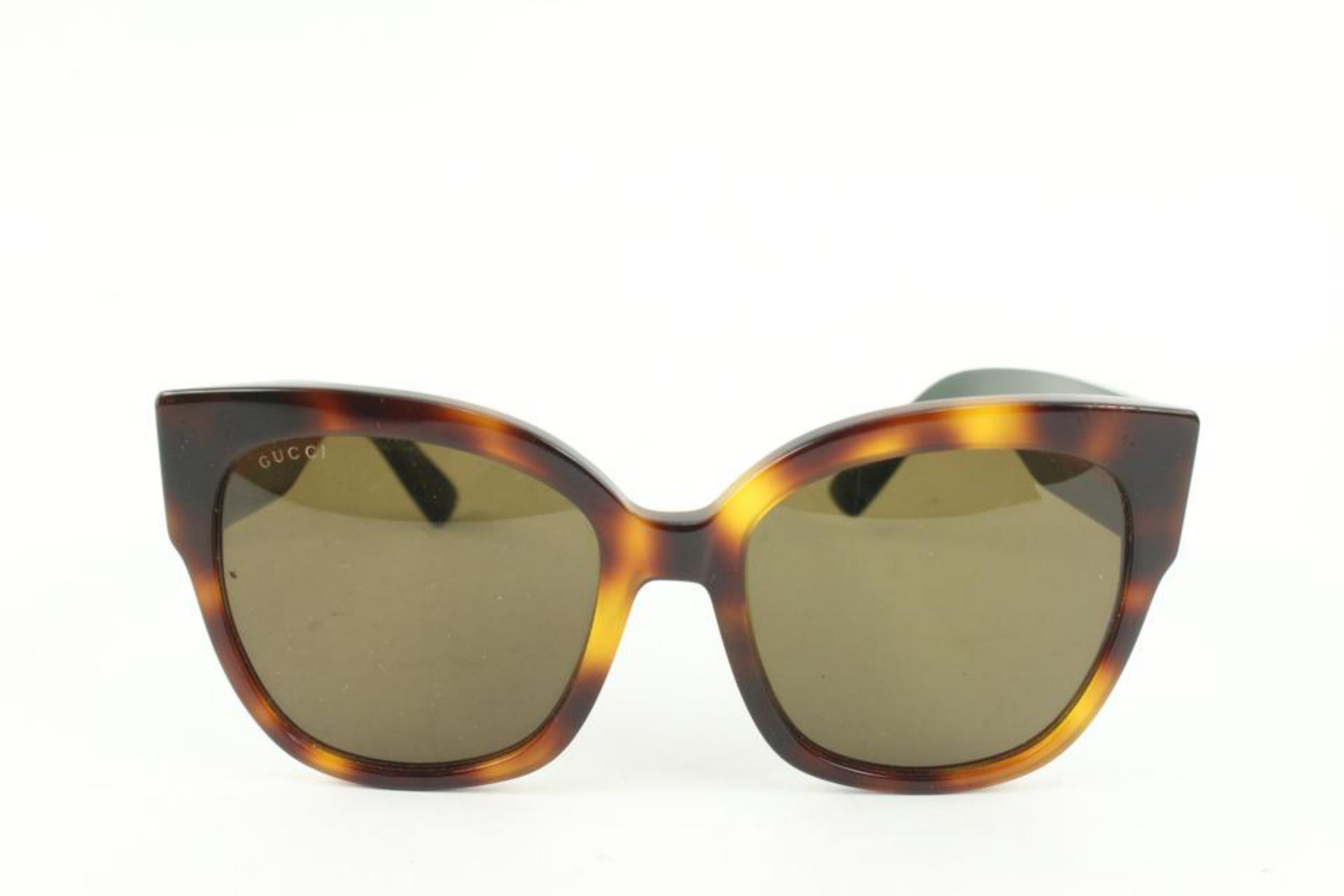 Women's or Men's Gucci GG0059S Red Green Web Tiger Star Icon Havana Sunglasses 8g228s