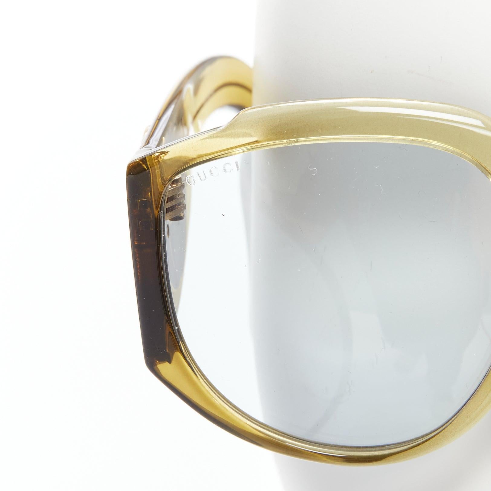GUCCI GG0151S GG Logo gelbe übergroße GG-Sonnenbrille aus Acetat in Übergröße im Angebot 2