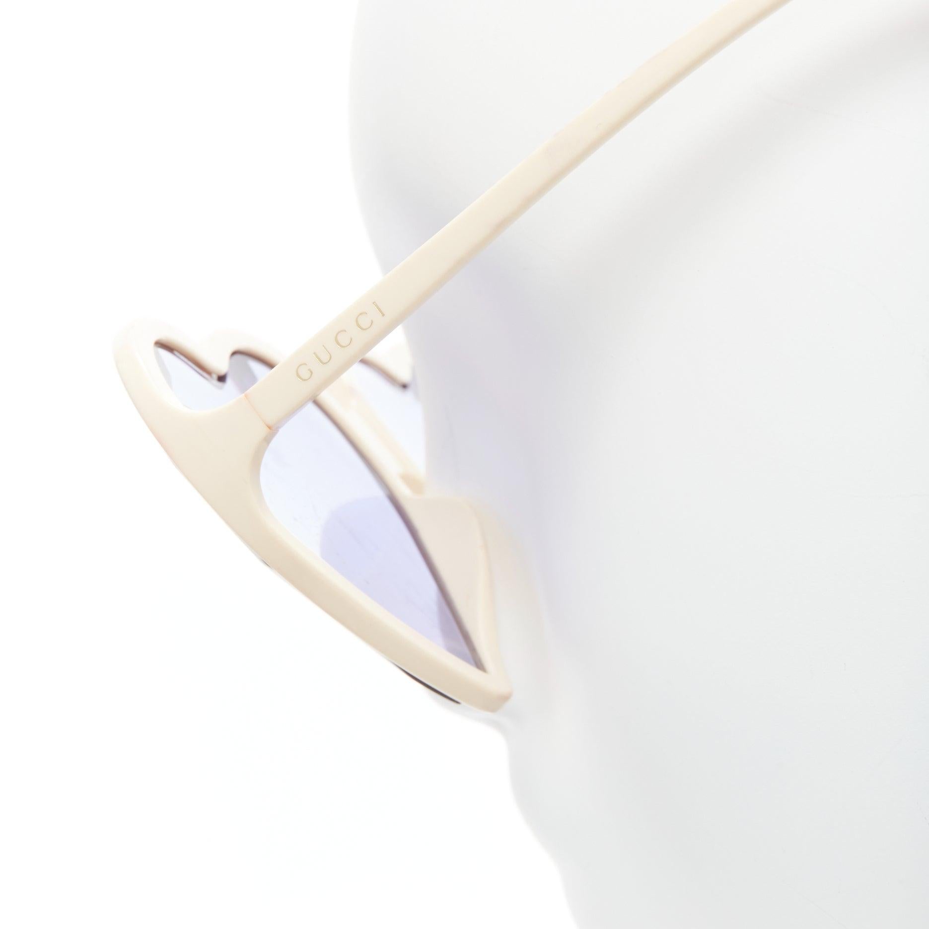 GUCCI GG0360SA Hollywood Forever Runway purple white heart sunglasses 4
