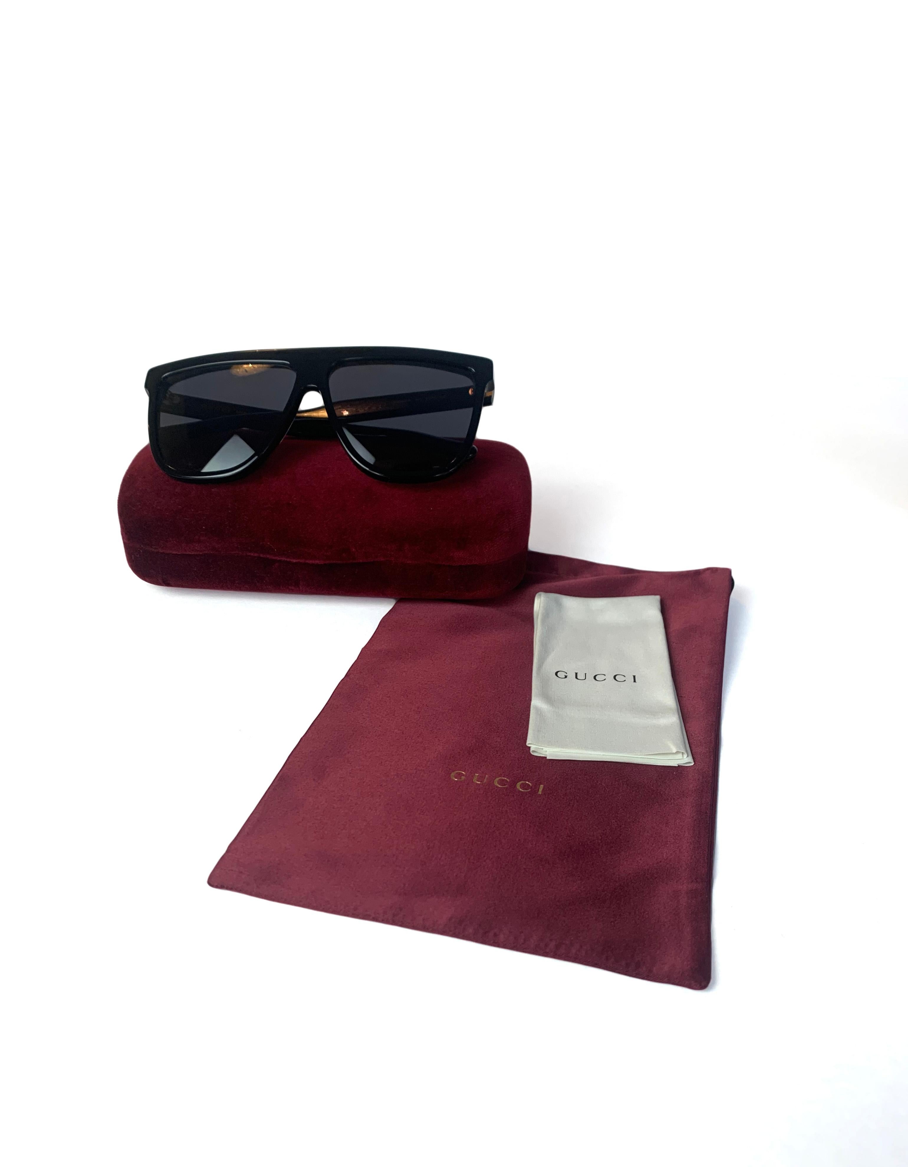gucci flat top sunglasses