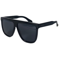 Gucci GG0582S Black Oversized Flat-Top Sunglasses