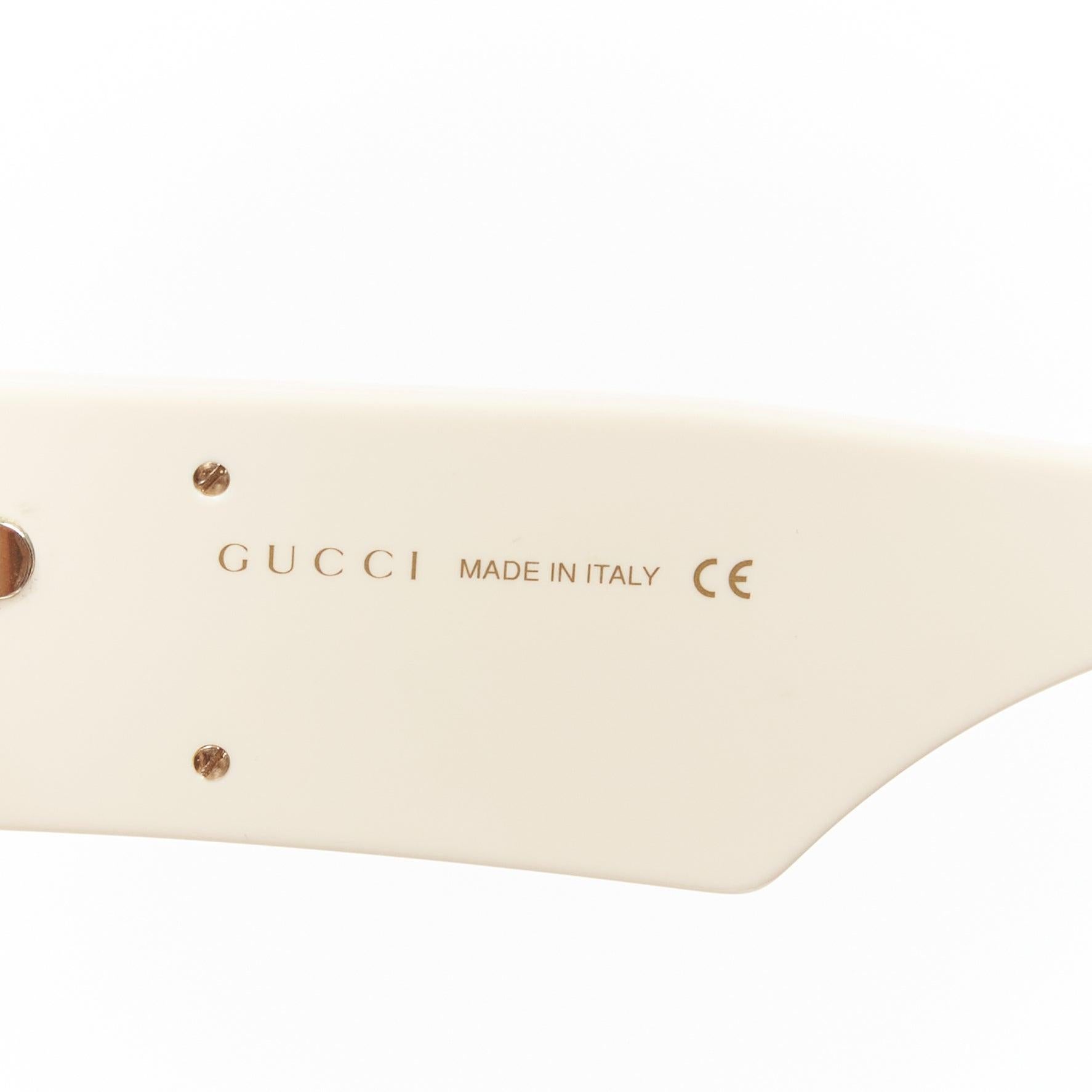 GUCCI GG0956S black cream cruella bicolor square oversiezd sunnies For Sale 2