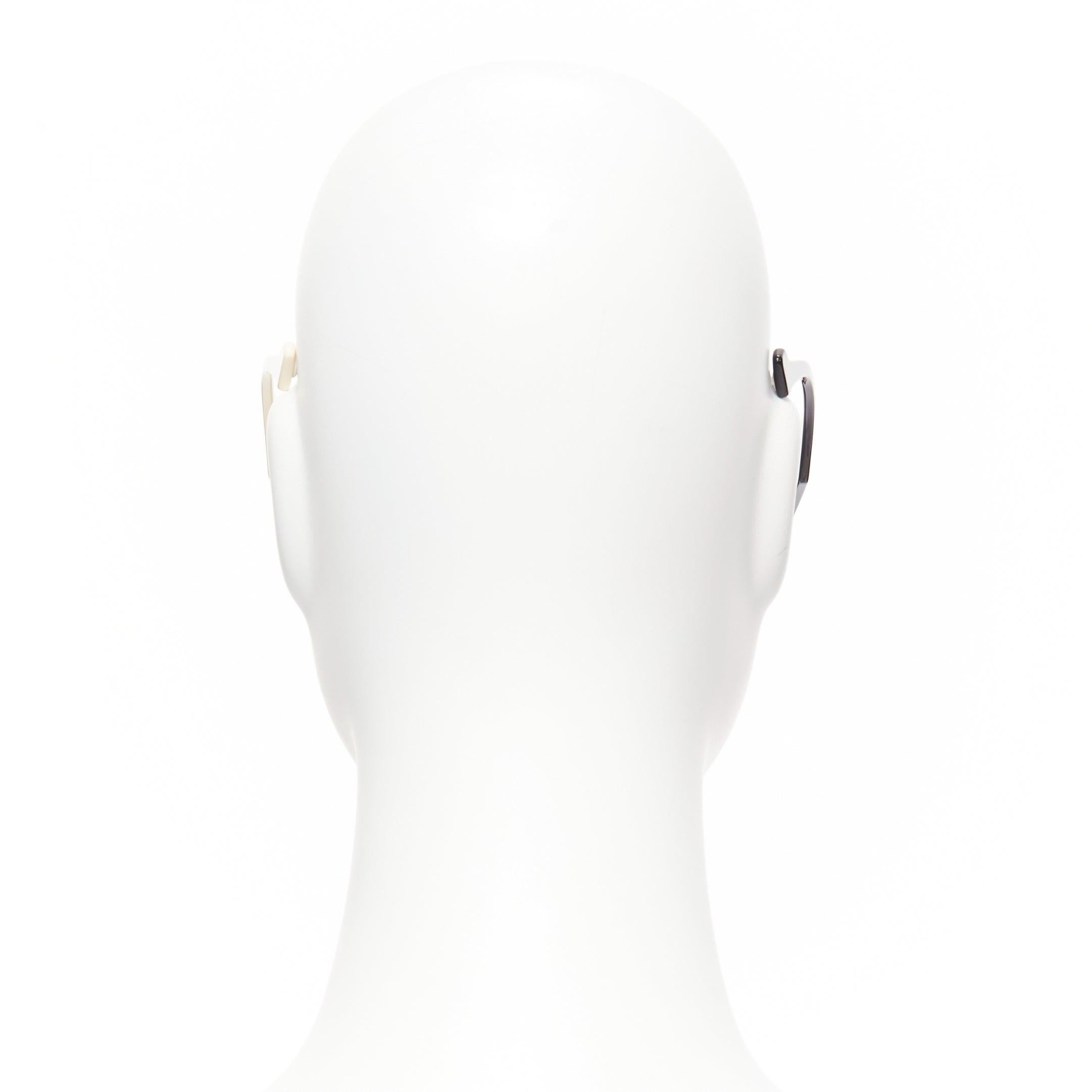 Gucci GG0962S occhiali da sole neri crema GG cruella bicolore forma quadrata In condizioni buone in vendita a Hong Kong, NT