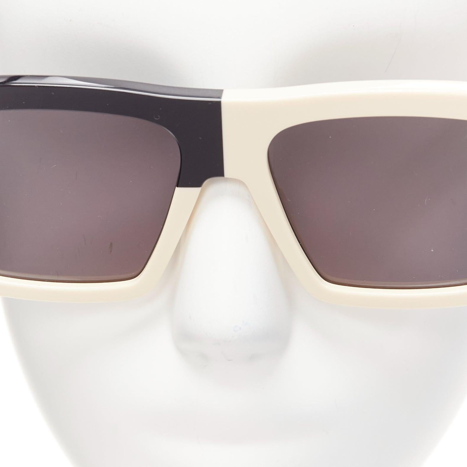 Gucci GG0962S occhiali da sole neri crema GG cruella bicolore forma quadrata in vendita 2