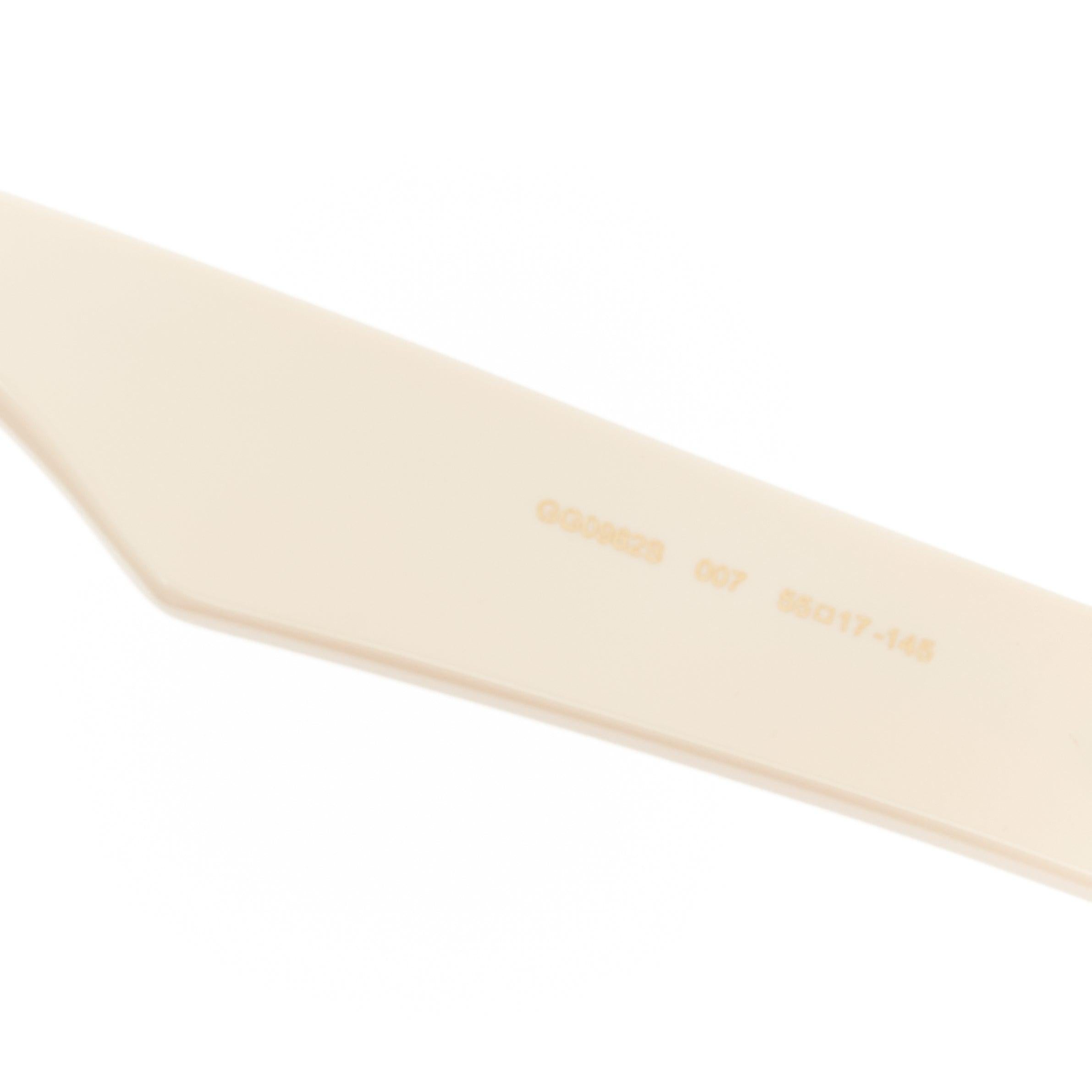 Gucci GG0962S occhiali da sole neri crema GG cruella bicolore forma quadrata in vendita 3