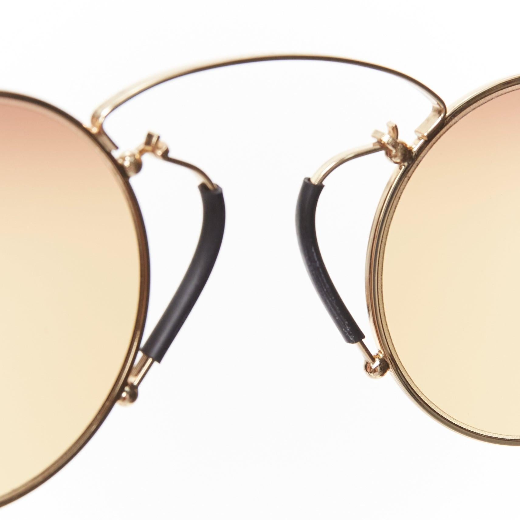 Gucci GG0991S lenti gialle e occhiali da sole geomritrici neri con catena in vendita 2