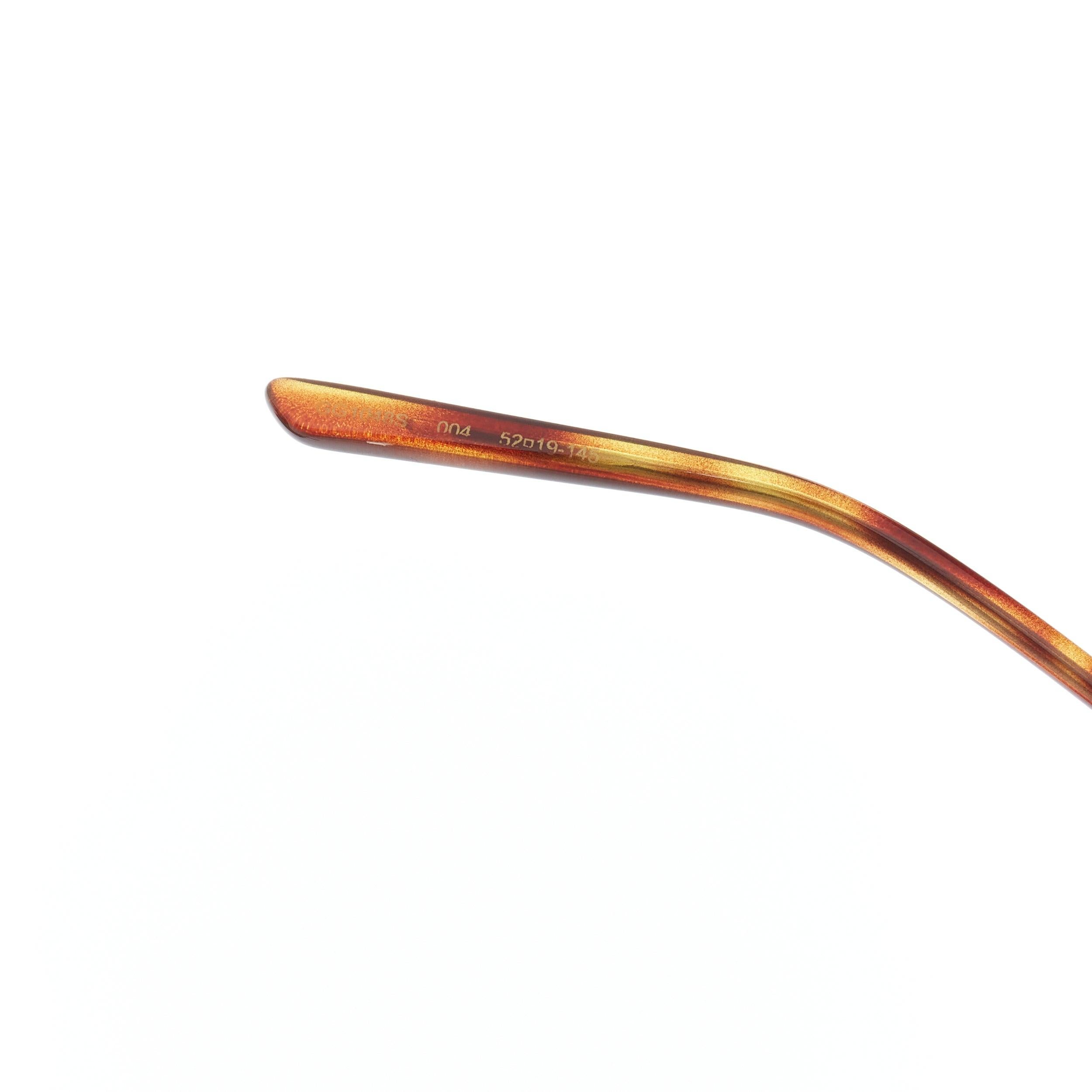 GUCCI GG1048S clear brown ombre frames squoval sunglasses For Sale 2