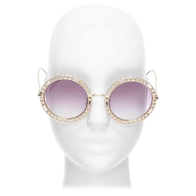 Gucci GG1113S occhiali da sole rotondi oversize con bordo in