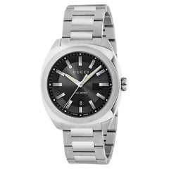 Gucci GG2570 Stainless Steel Black Dial Men's Watch YA142301