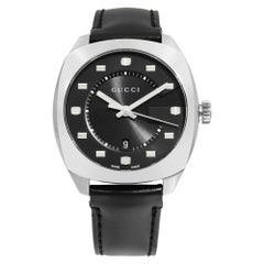 Gucci GG2570 Stainless Steel Black Dial Quartz Men's Watch YA14230 at ...