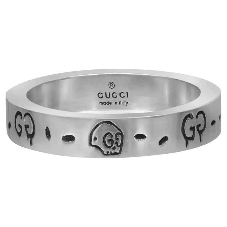 Gucci Ghost Band Ring 925 Sterling Silver US 6.75 at 1stDibs | gucci ring  men, fake gucci ghost ring, anneau gucci