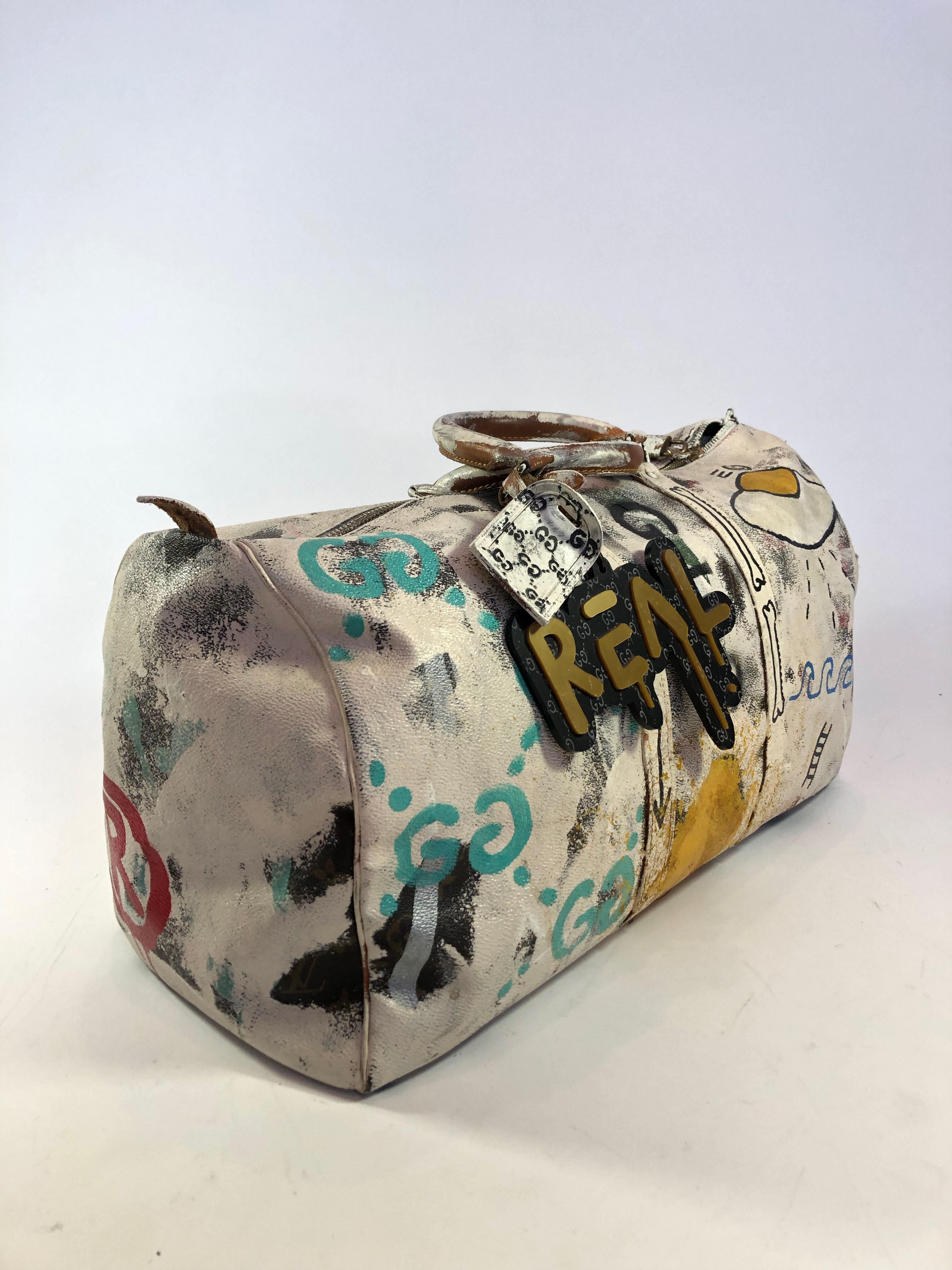 hand painted gucci bag