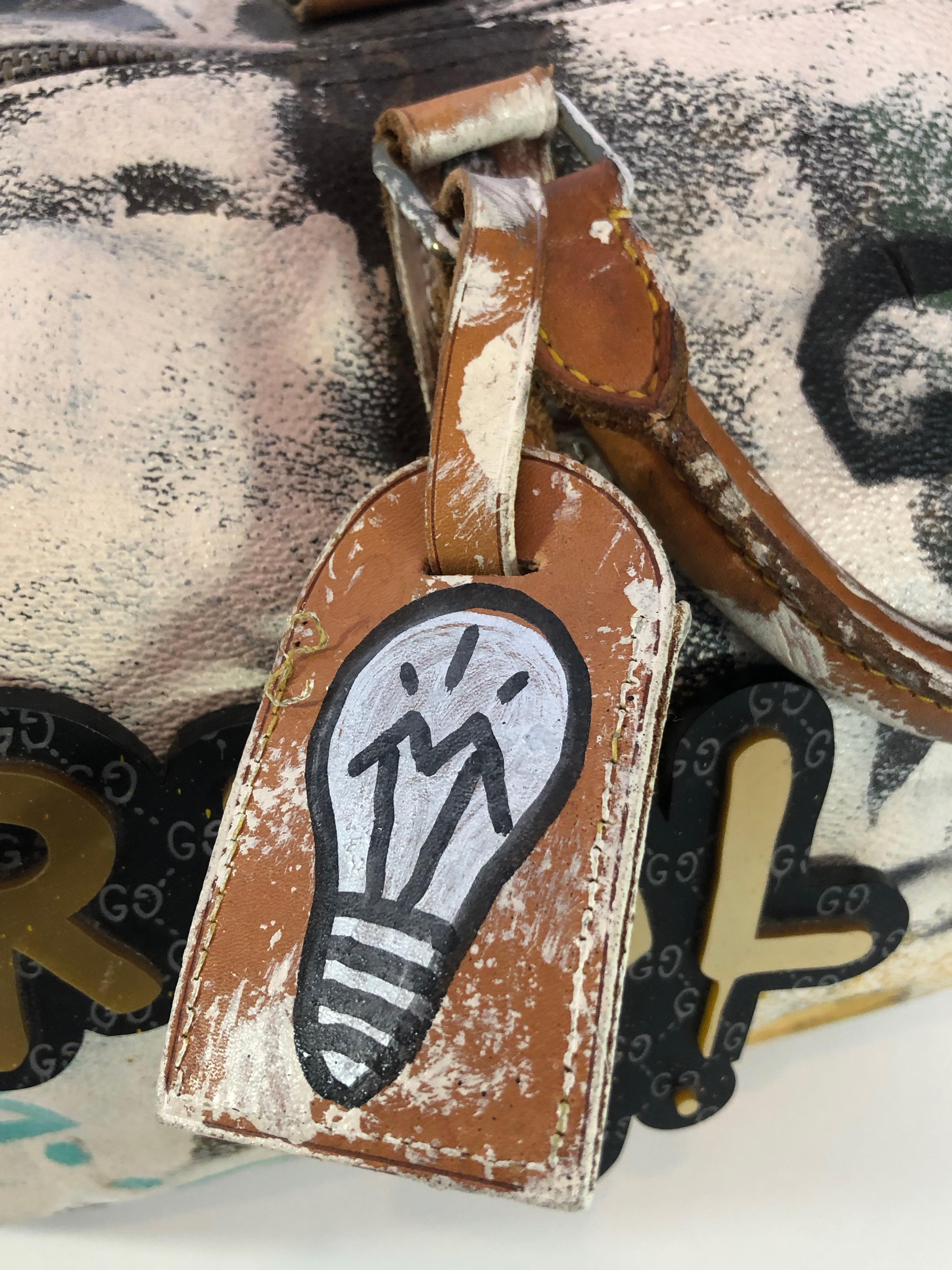 Gucci Ghost Original Hand Painted One of A Kind Louie Vuitton Duffel Bag 1