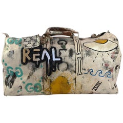 Gucci Ghost Original Hand Painted One of A Kind Louie Vuitton Duffel Bag