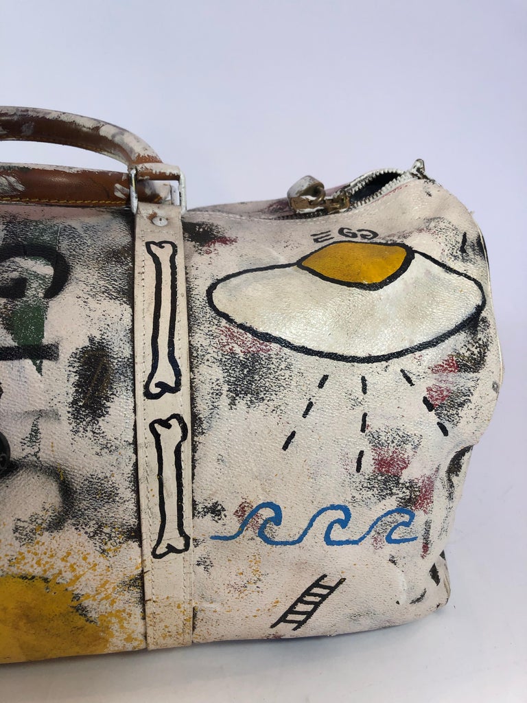 Gucci Ghost Original Hand Painted One of A Kind Louis Vuitton Duffle Bag For Sale at 1stdibs