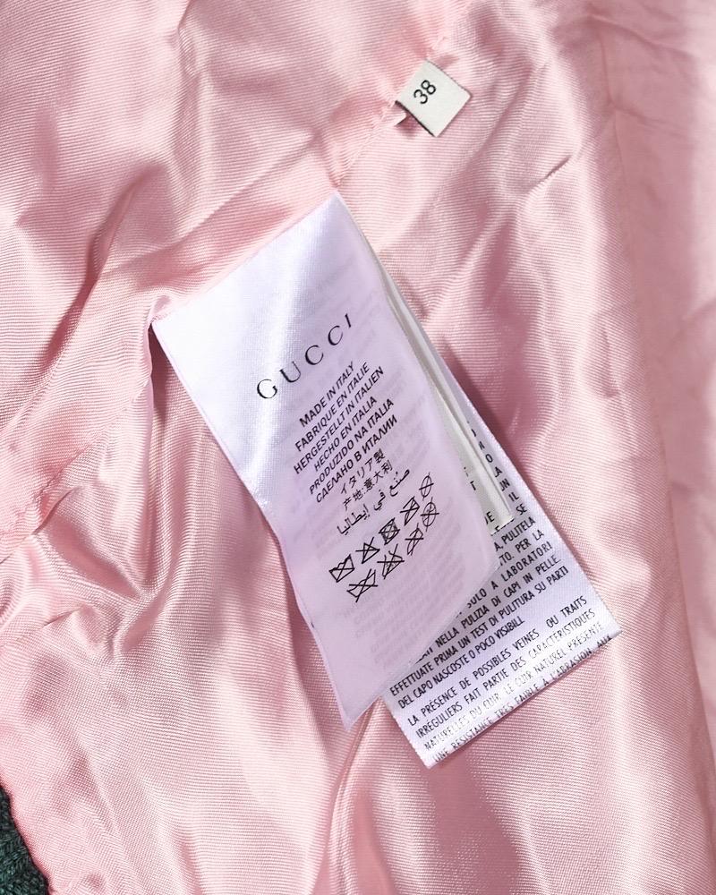 Gucci Giacca Web Ruoches Nero en Excelente estado para la venta en Torre Del Greco, IT