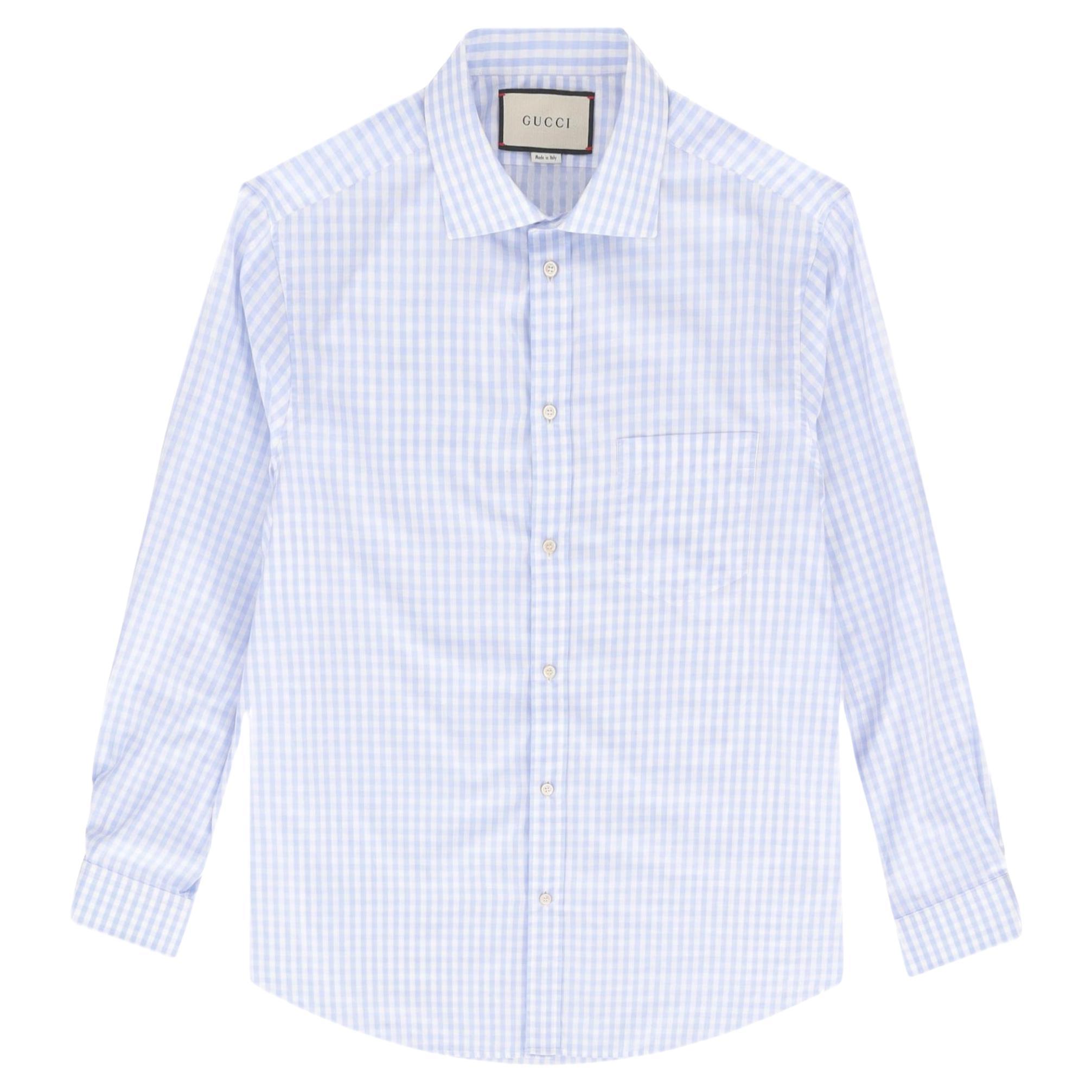 Gucci Gingham Cotton Shirt For Sale