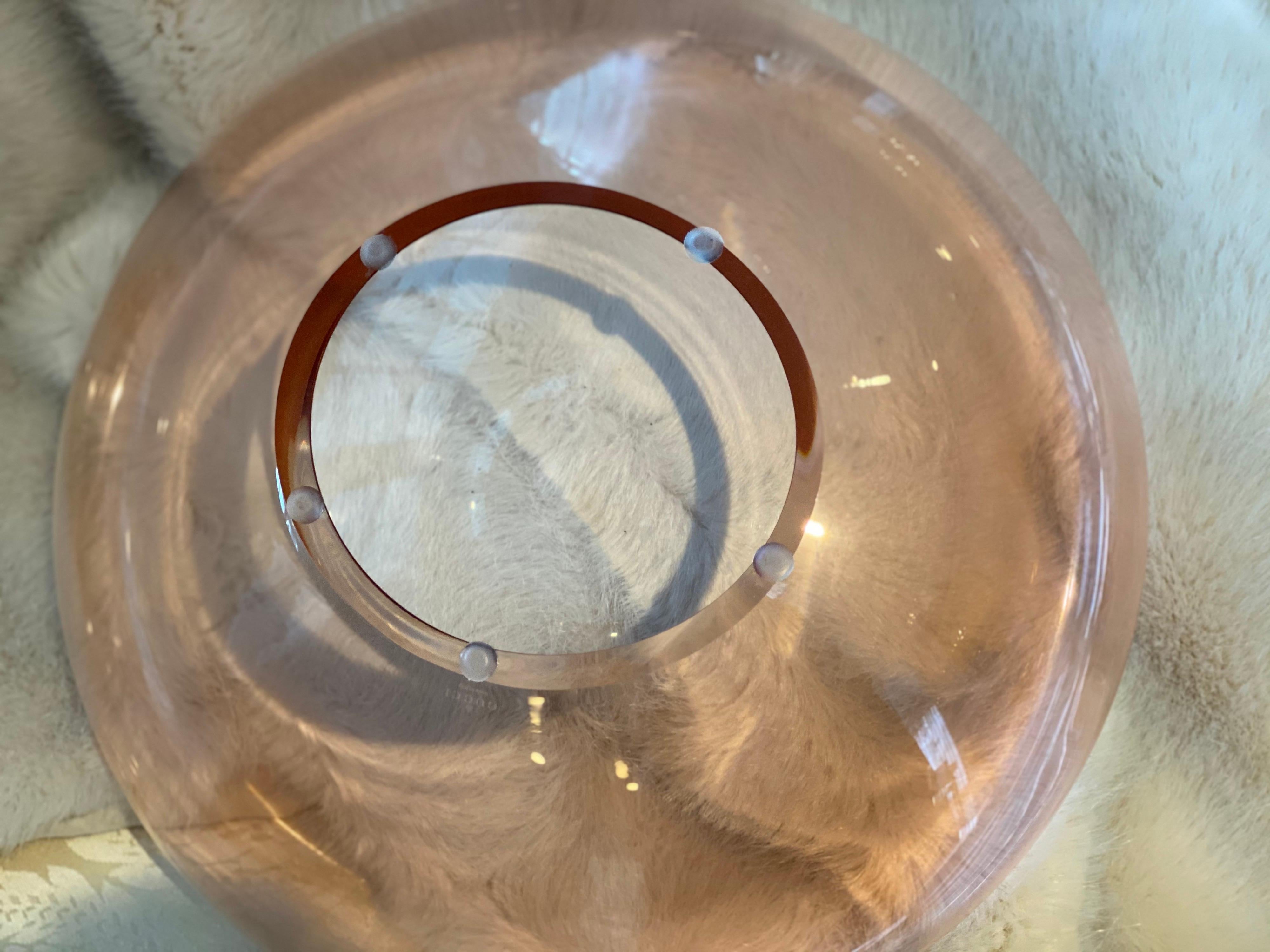 Bol en verre Gucci de couleur rose en vente 1